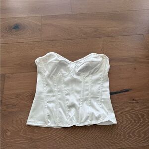 PrettyLittleThing Cream Corset Top